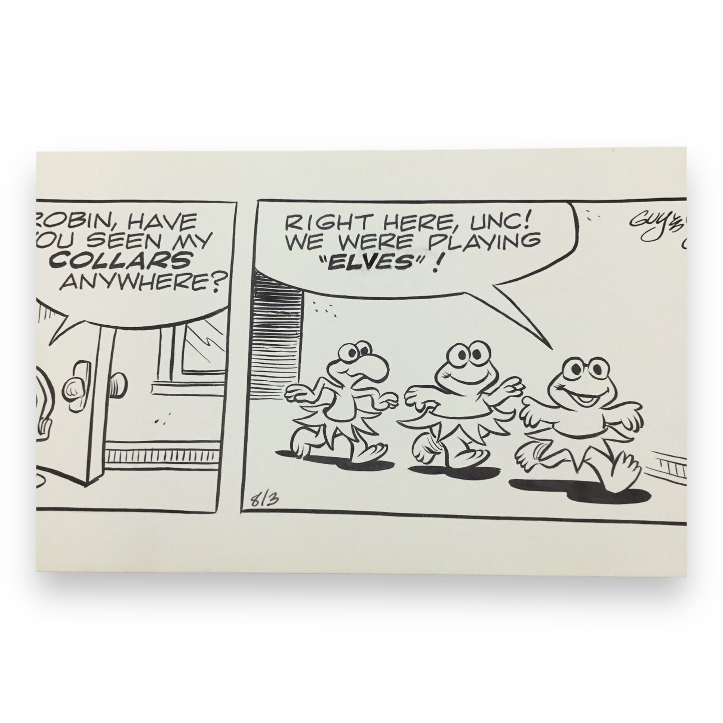Muppets Original "Collar Elves" Daily Comic Strip by Guy & Brad Gilchrist - Aug. 3rd, 1985