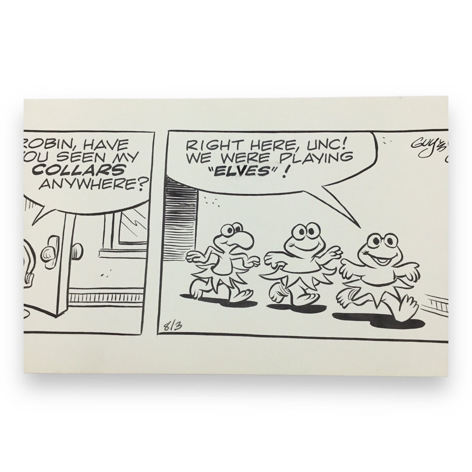 Muppets Original "Collar Elves" Daily Comic Strip by Guy & Brad Gilchrist - Aug. 3rd, 1985