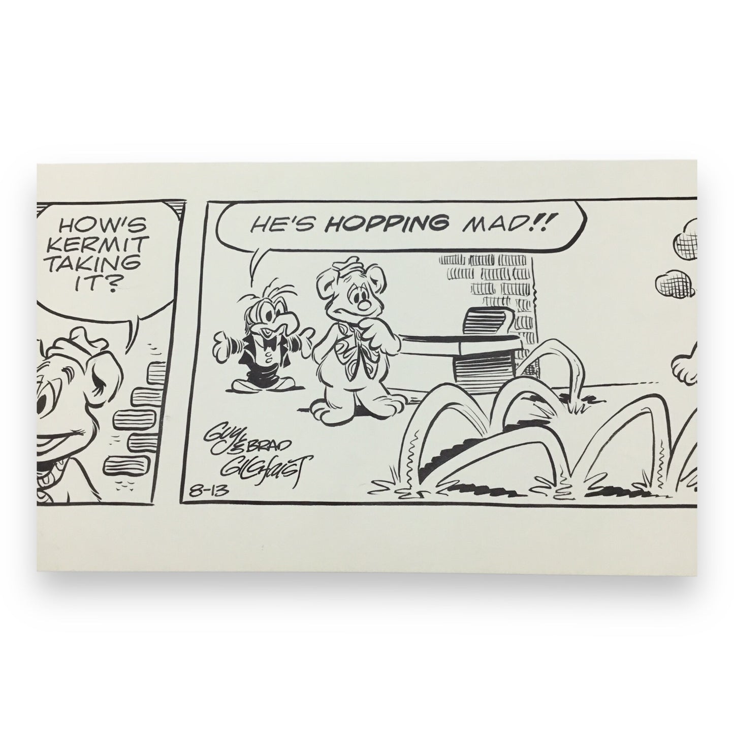 Muppets Original "Hopping Mad" Daily Comic Strip by Guy & Brad Gilchrist - Aug. 13th, 1985