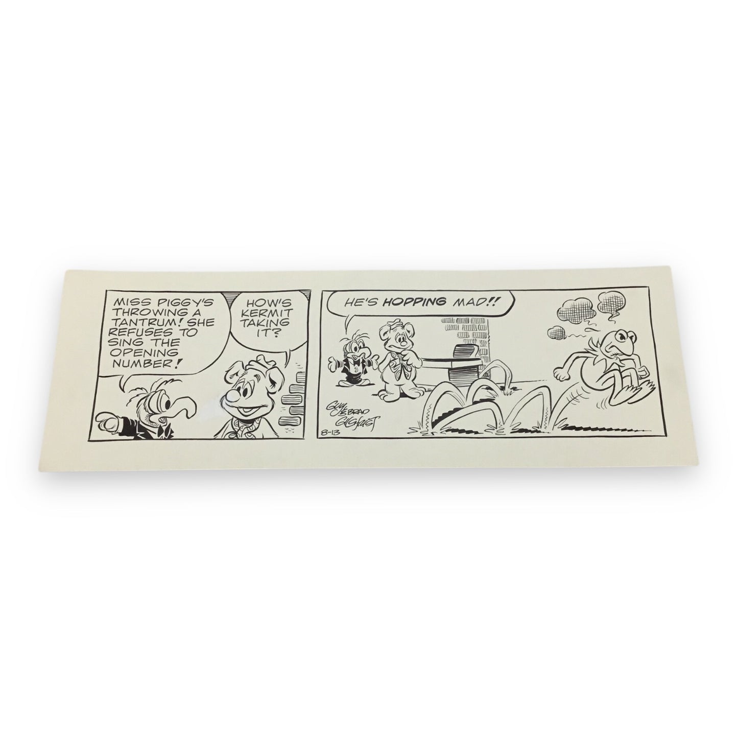 Muppets Original "Hopping Mad" Daily Comic Strip by Guy & Brad Gilchrist - Aug. 13th, 1985