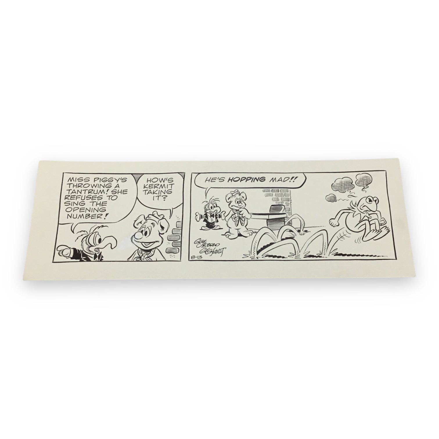 Muppets Original "Hopping Mad" Daily Comic Strip by Guy & Brad Gilchrist - Aug. 13th, 1985