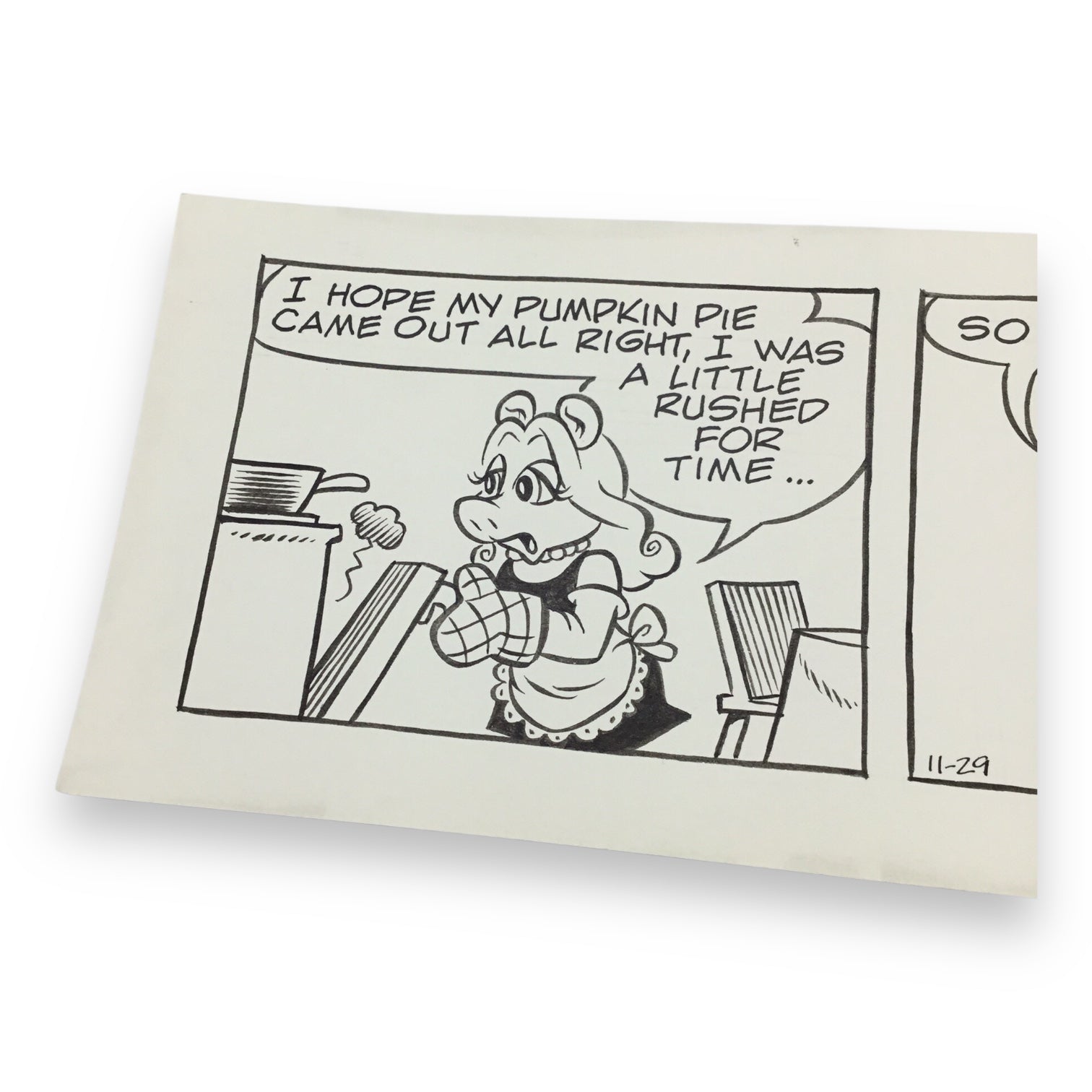 Muppets Original "Pumpkin Pie" Daily Comic Strip by Guy & Brad Gilchrist - Nov. 29th, 1985