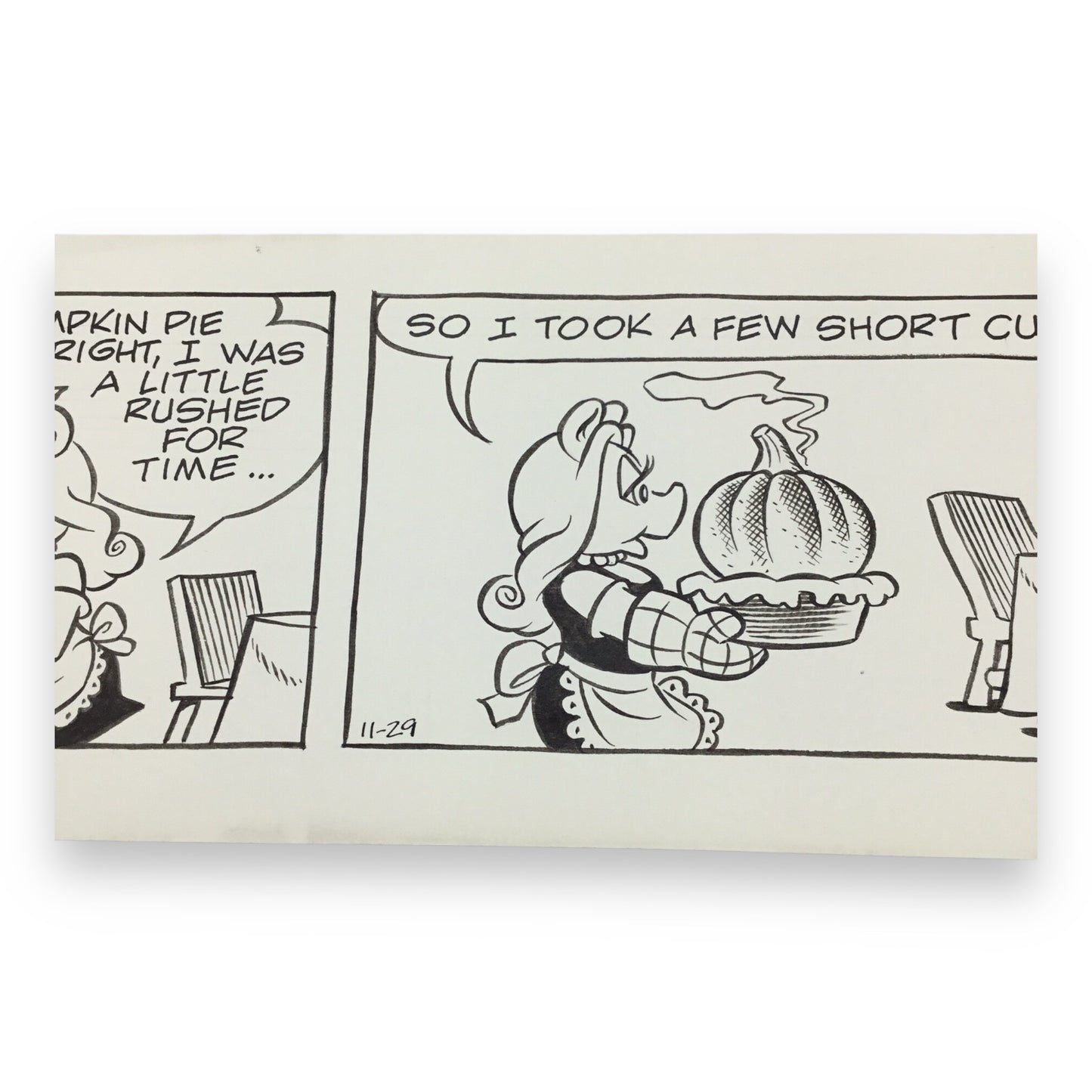 Muppets Original "Pumpkin Pie" Daily Comic Strip by Guy & Brad Gilchrist - Nov. 29th, 1985