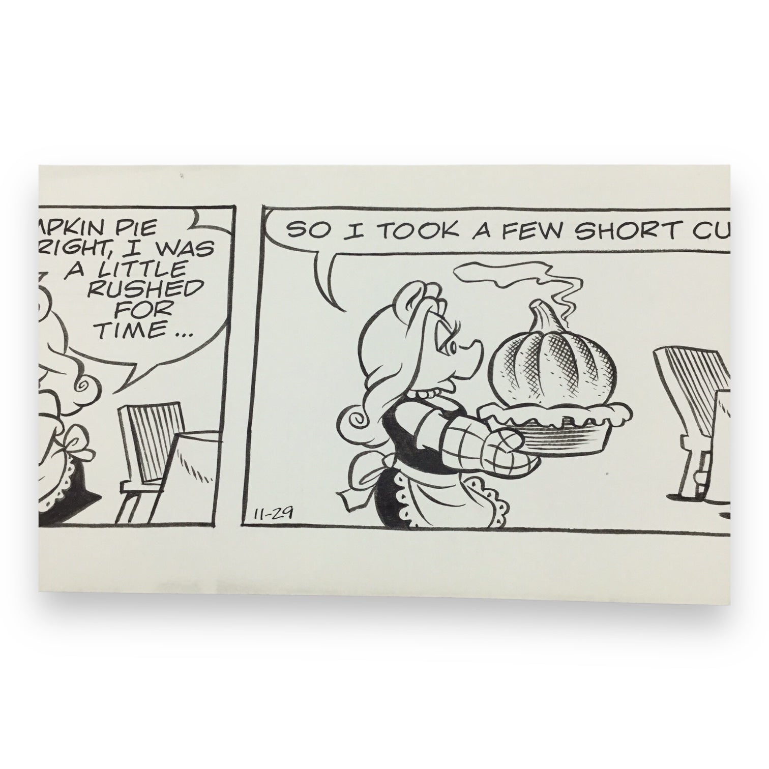 Muppets Original "Pumpkin Pie" Daily Comic Strip by Guy & Brad Gilchrist - Nov. 29th, 1985