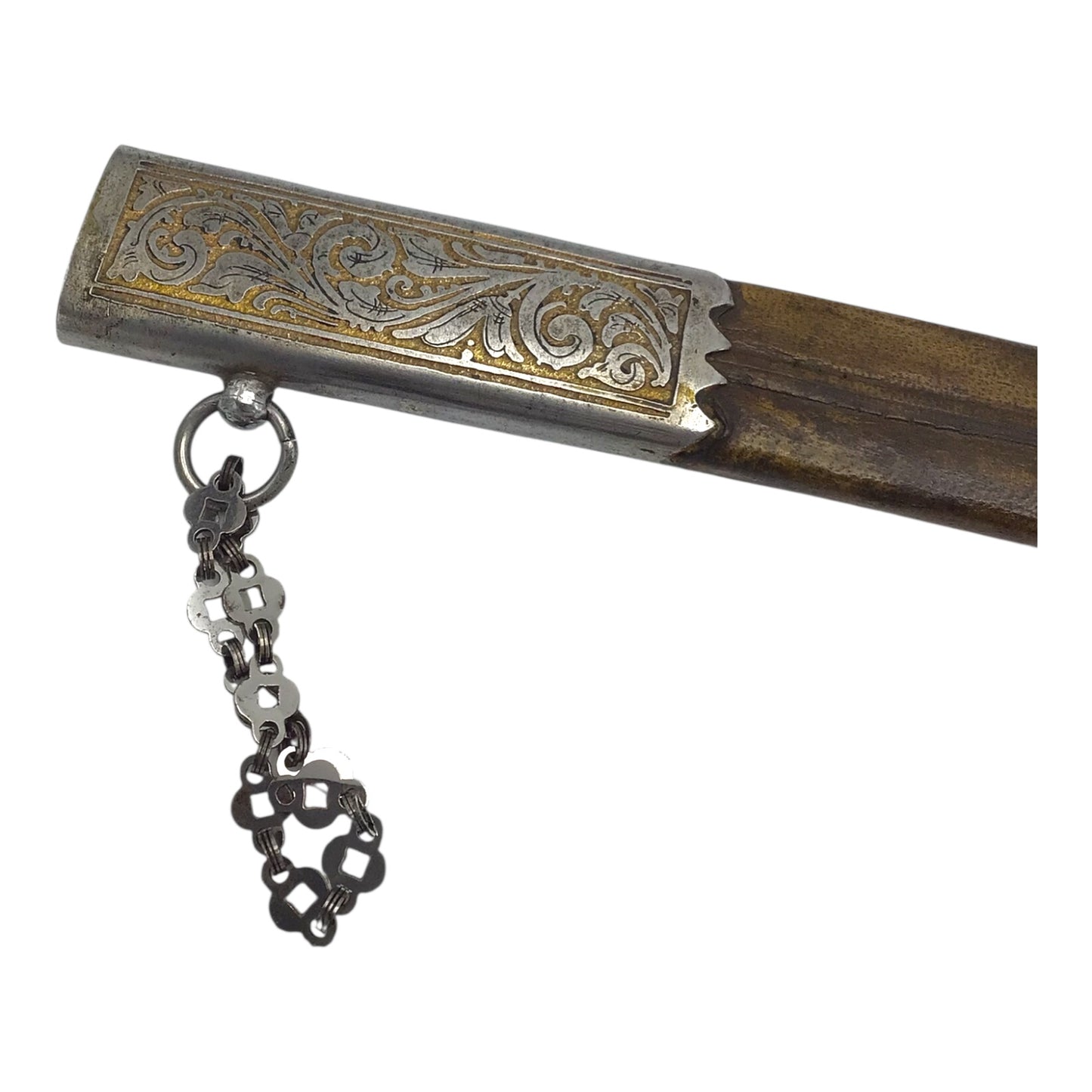 Museum Quality Antique Spanish–English Plug Bayonet Hunting Dagger with Gilt Scabbard