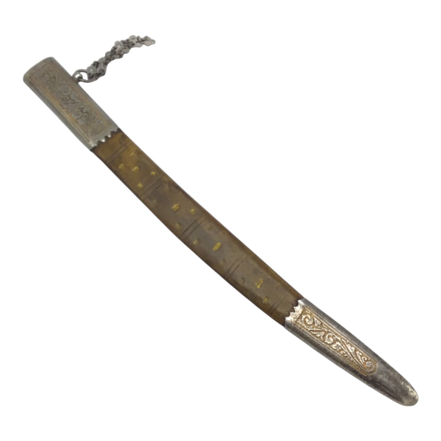 Museum Quality Antique Spanish–English Plug Bayonet Hunting Dagger with Gilt Scabbard
