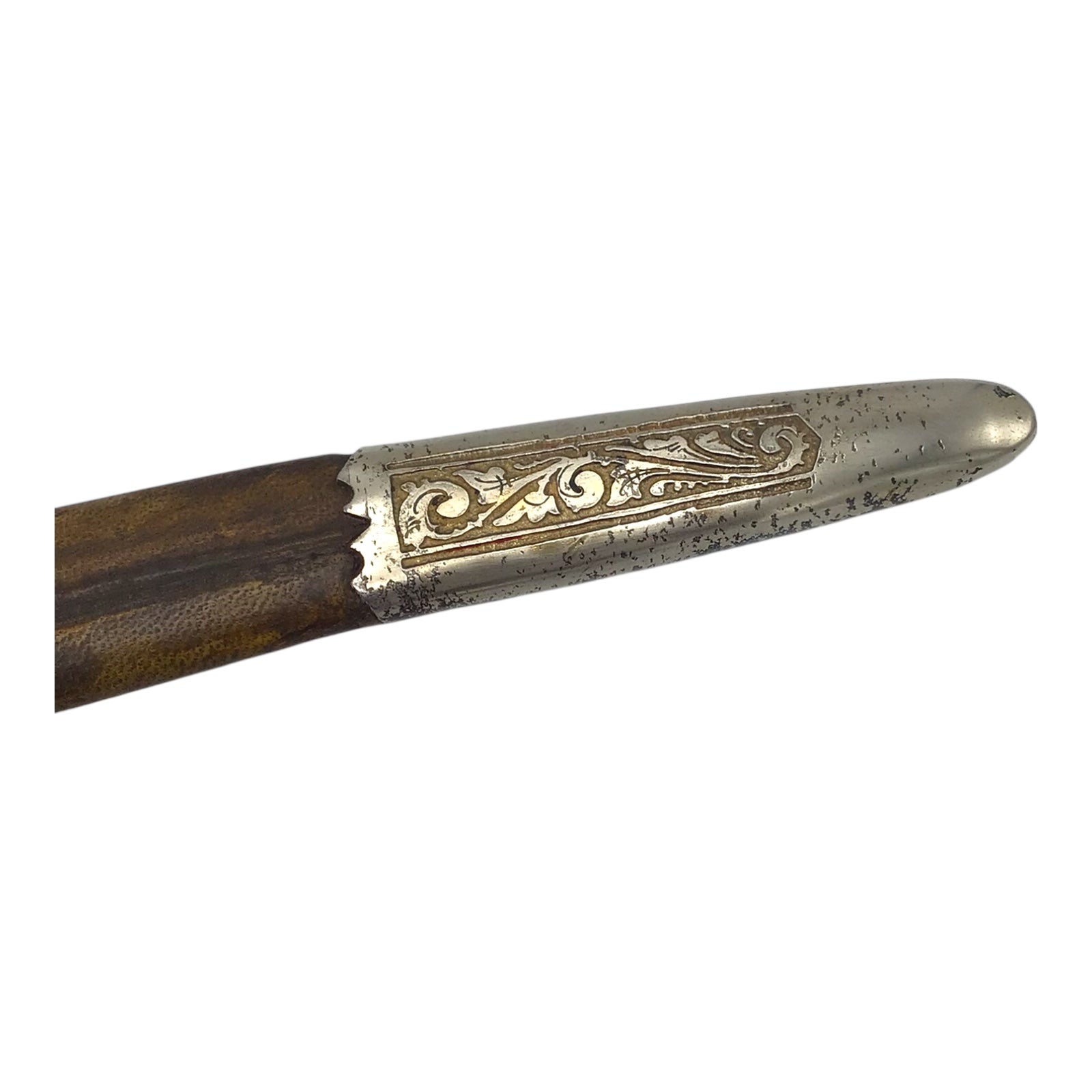 Museum Quality Antique Spanish–English Plug Bayonet Hunting Dagger with Gilt Scabbard