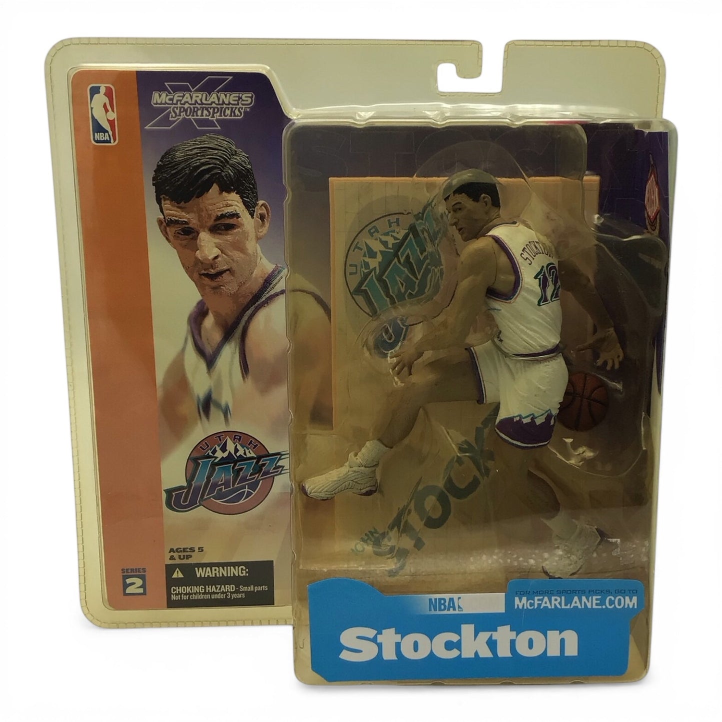 NBA John Stockton Series 2 Basketball Figure - McFarlane Sports Picks 2002