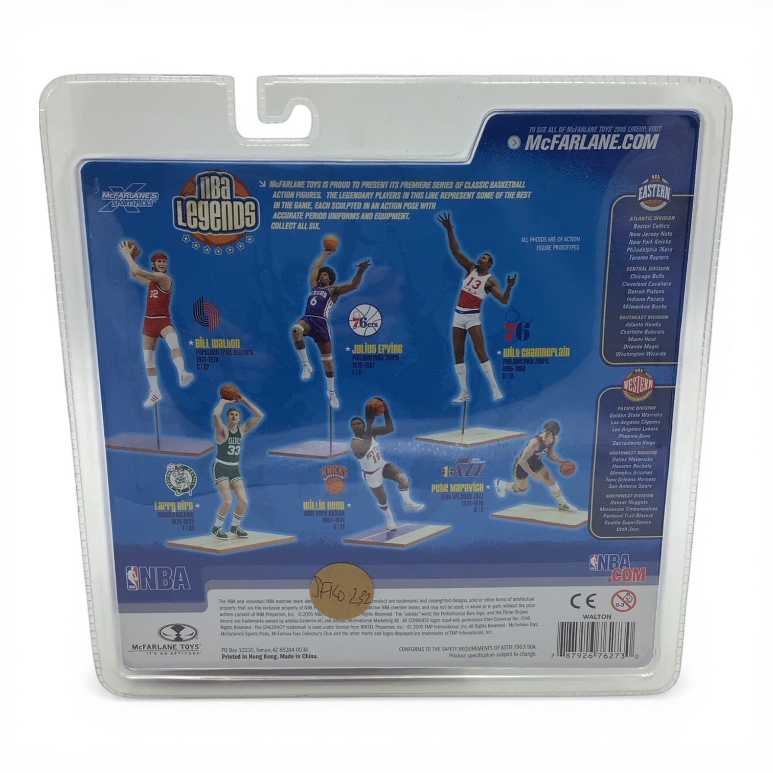 NBA Legends Bill Walton Portland Trail Blazers Figure - McFarlane Toys 2005