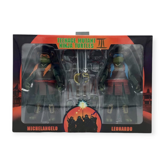 NECA Teenage Mutant Ninja Turtles III Michelangelo & Leonardo 2 Pack Set - 2023