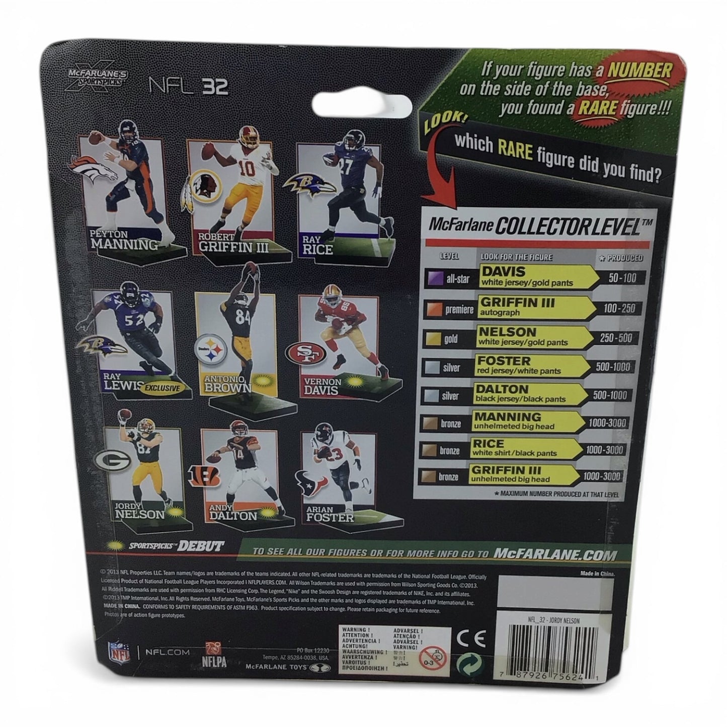 NFL Jordy Nelson Green Bay Packers Figure - McFarlane's Sports Picks 2013