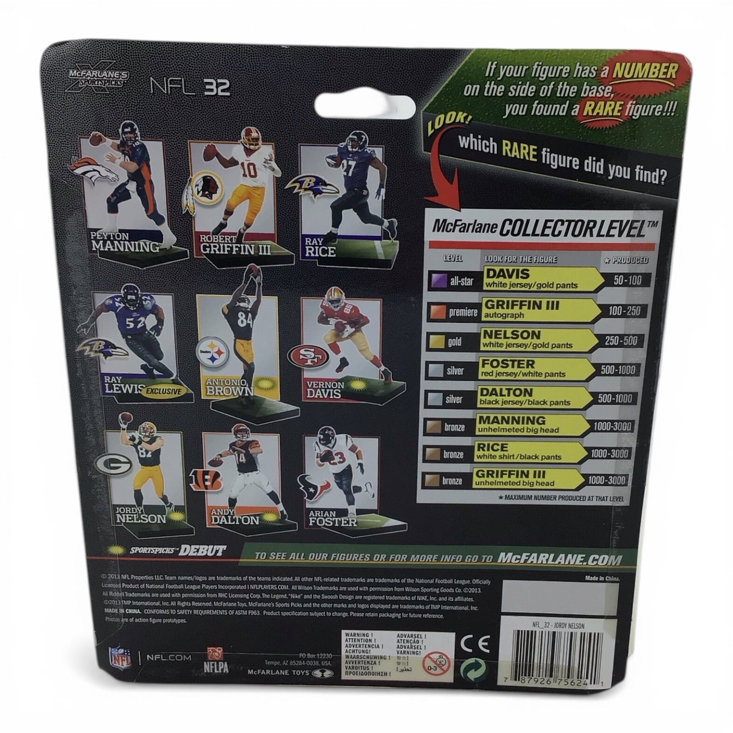 NFL Jordy Nelson Green Bay Packers Figure - McFarlane's Sports Picks 2013