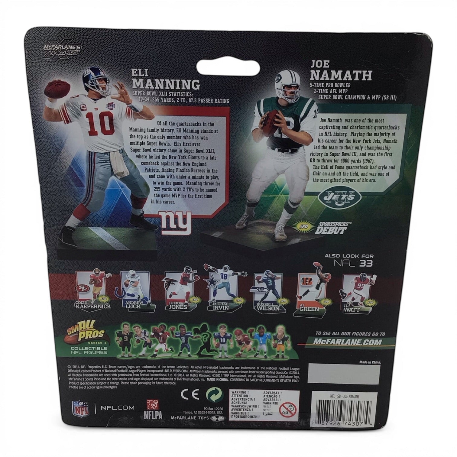 NFL Legends Joe Namath New York Jets Figure - McFarlane's Sports Pick 2014