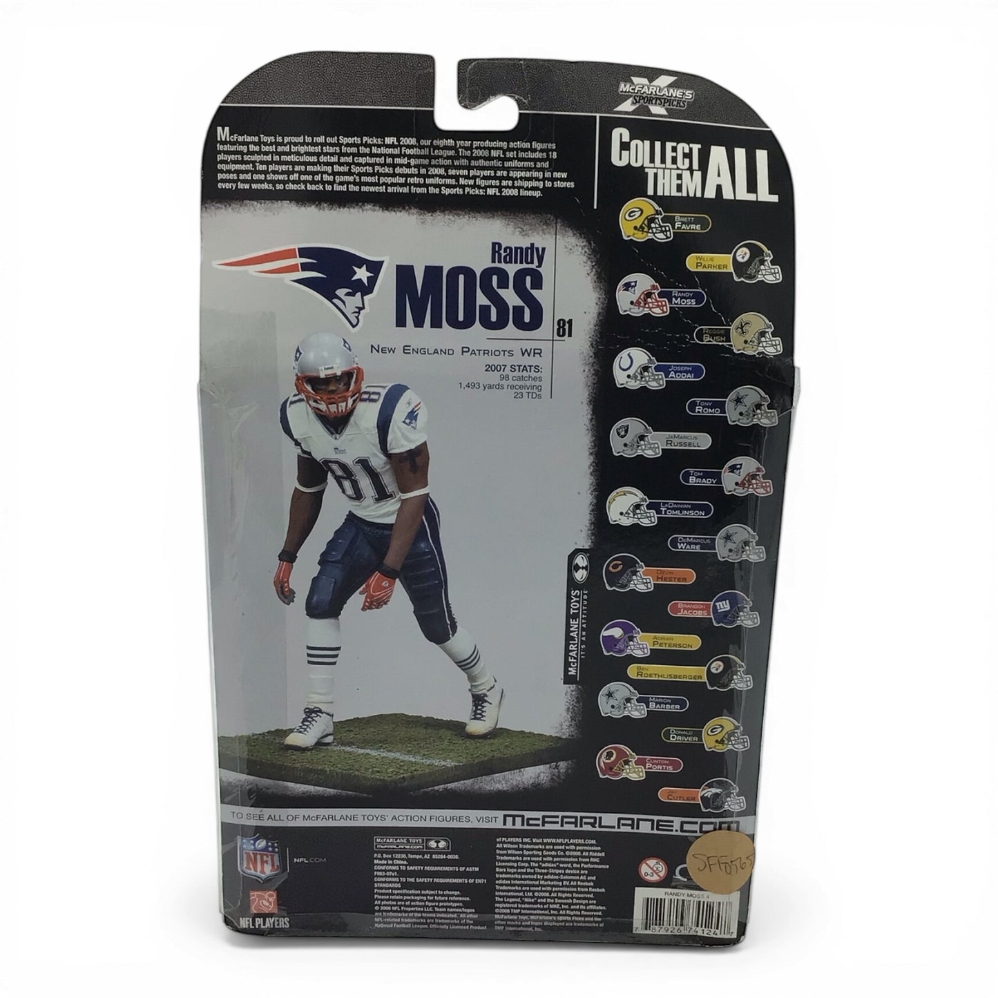NFL Patriots Randy Moss Football Figure - McFarlane's Sports Picks 2008