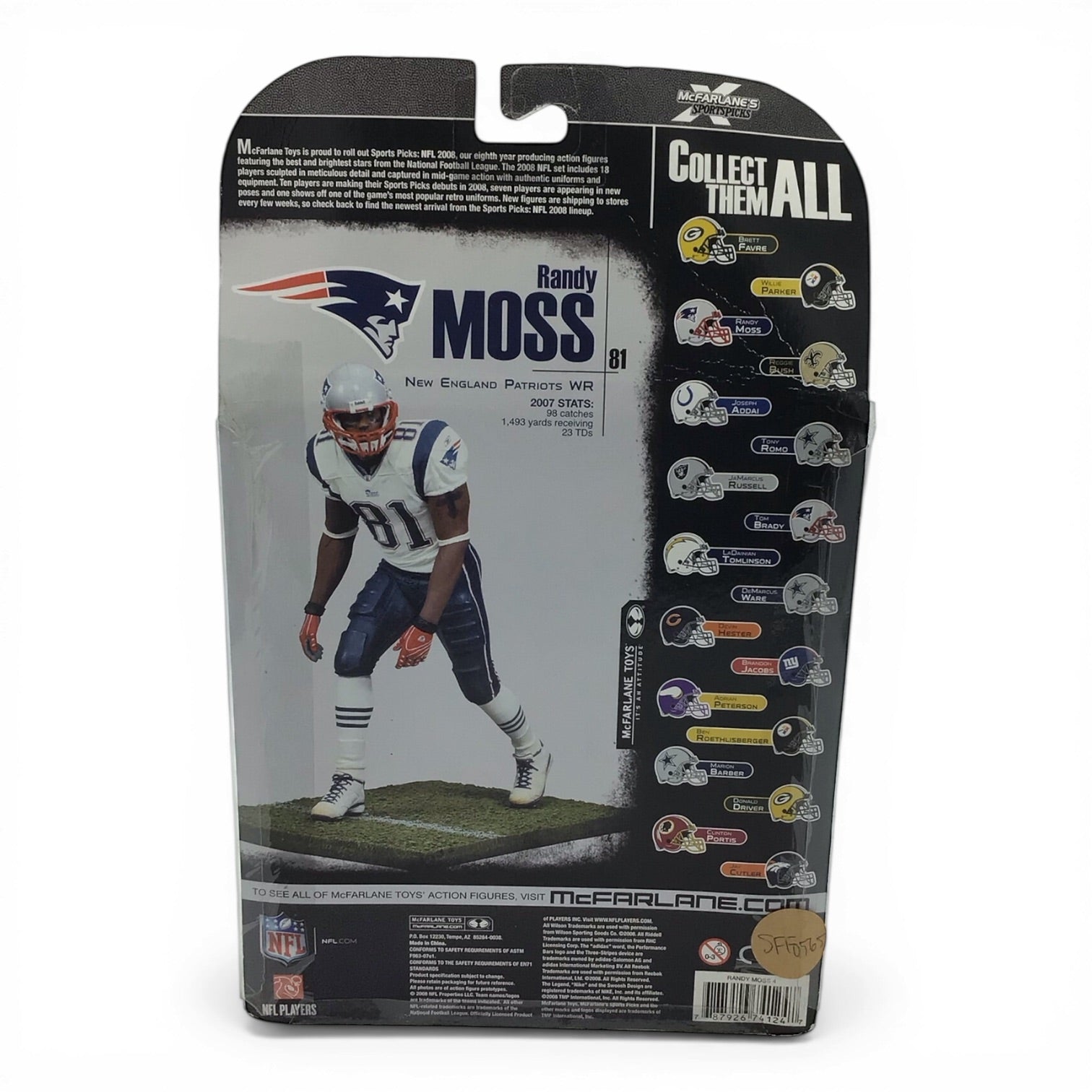 NFL Patriots Randy Moss Football Figure - McFarlane's Sports Picks 2008