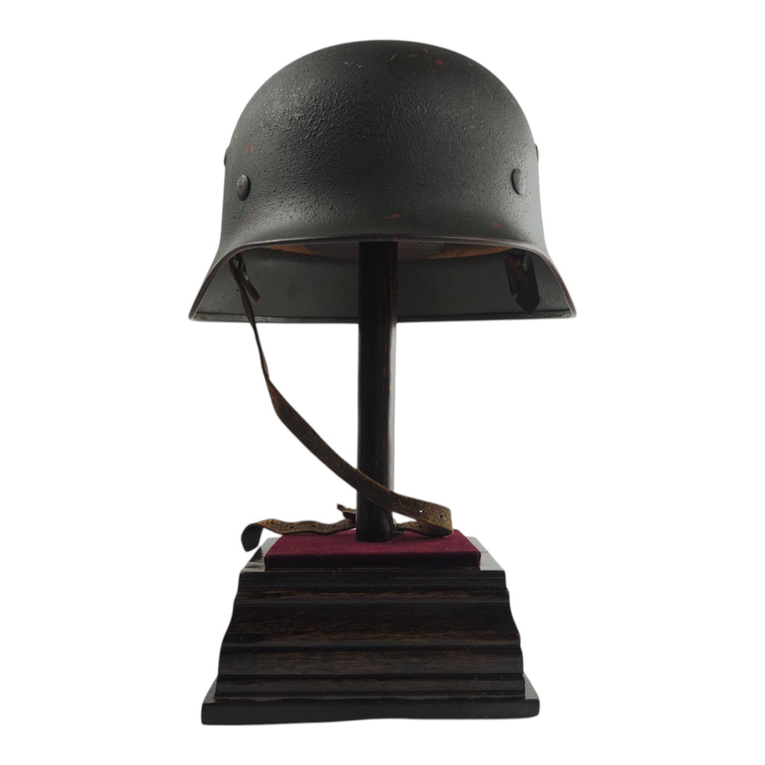 Named German WWII M35 Heer Helmet, Early Lot 081, Repainted from Afrika Korps Brown!