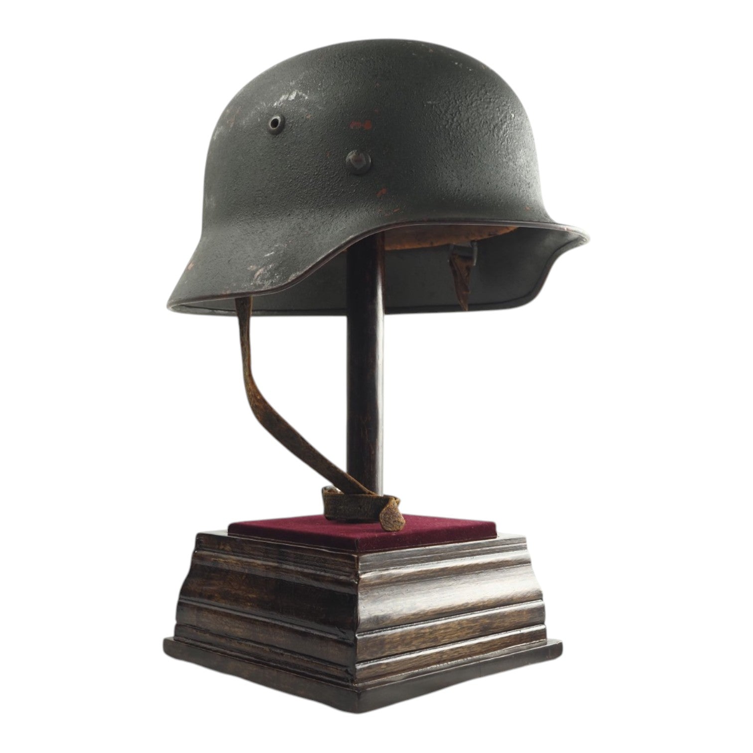 Named German WWII M35 Heer Helmet, Early Lot 081, Repainted from Afrika Korps Brown!