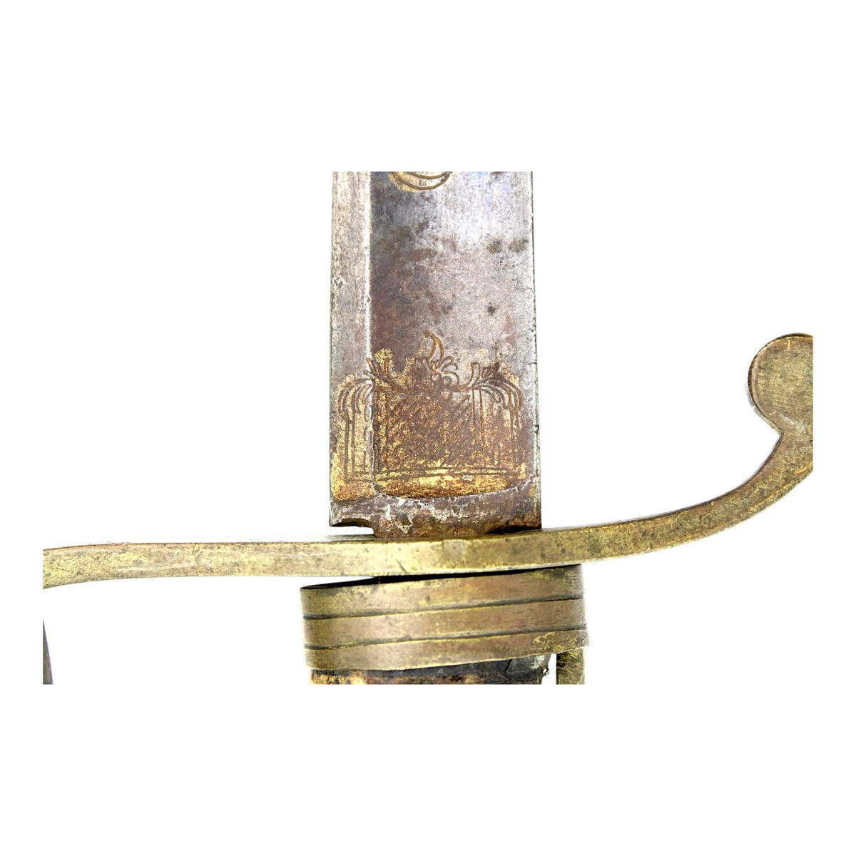 Napoleonic Cavalry Sword c.1805 with Turk’s Head, Brass Scabbard & FWKD Mark