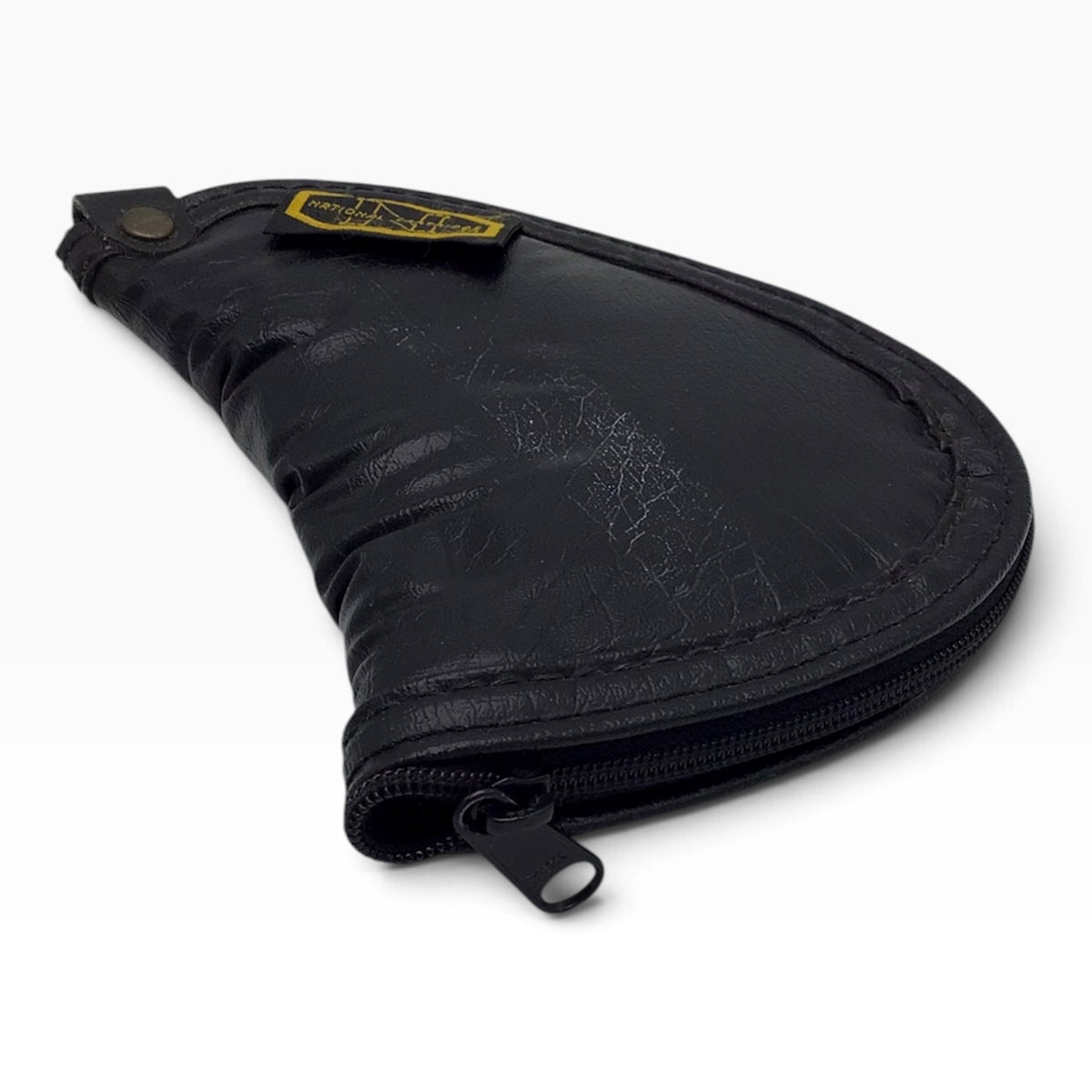 National Cartridge Leather Gun Case – Zippered Pistol Pouch with Wool Interior