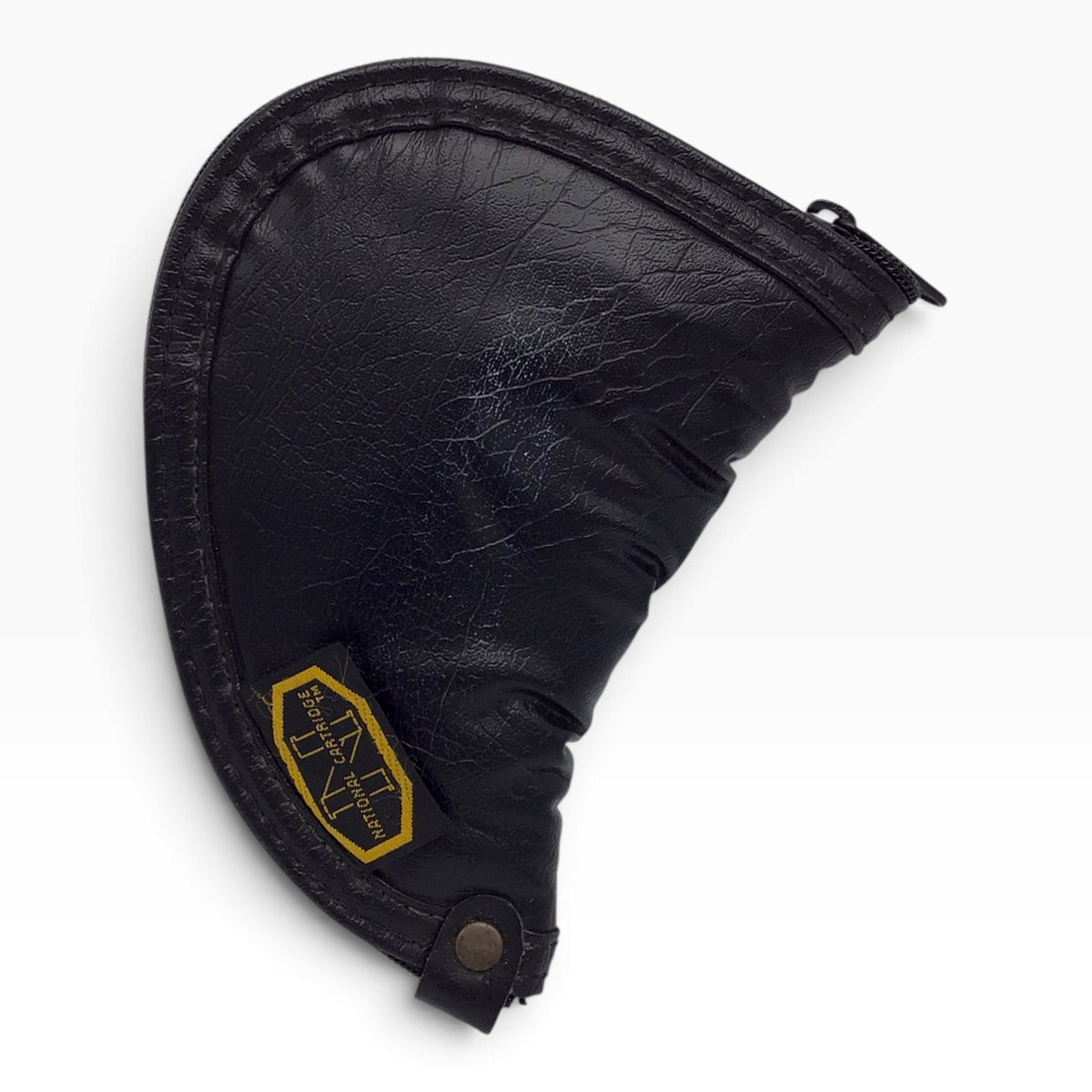 National Cartridge Leather Gun Case – Zippered Pistol Pouch with Wool Interior