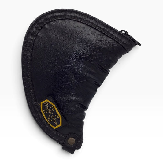 National Cartridge Leather Gun Case – Zippered Pistol Pouch with Wool Interior