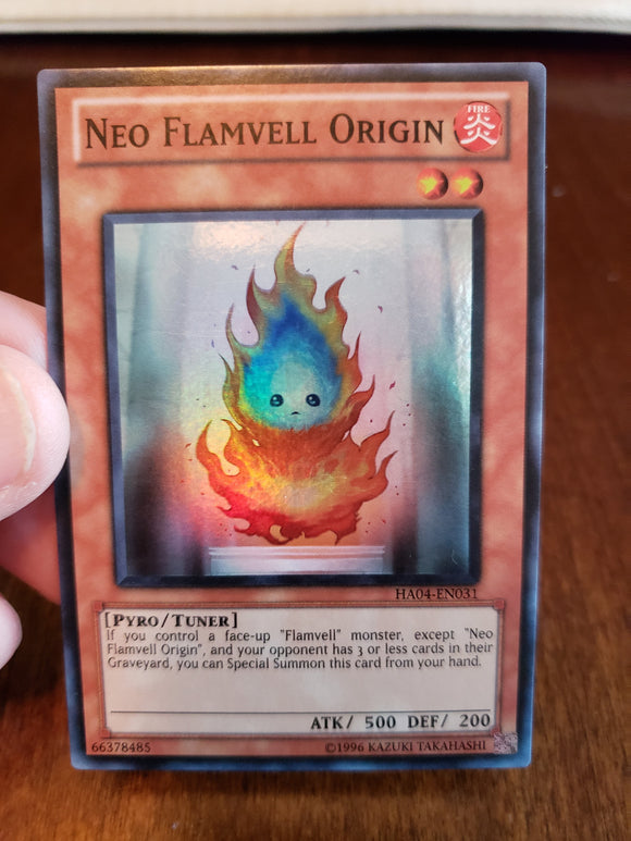 Neo Flamvell Origin HA04-EN031 Super Rare Unlimited Yugioh Card
