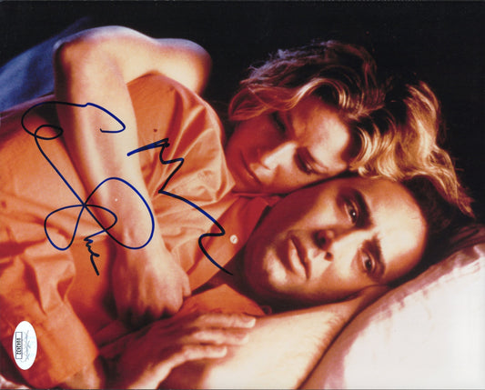 Nicolas Cage and Elisabeth Shue Signed Photo 8x10, Nicolas Cage Autograph and Elisabeth Shue Autograph in Leaving Las Vegas, Rare Double Signed Photo JSA and PSA Letter Double Certified Authentic UU42432