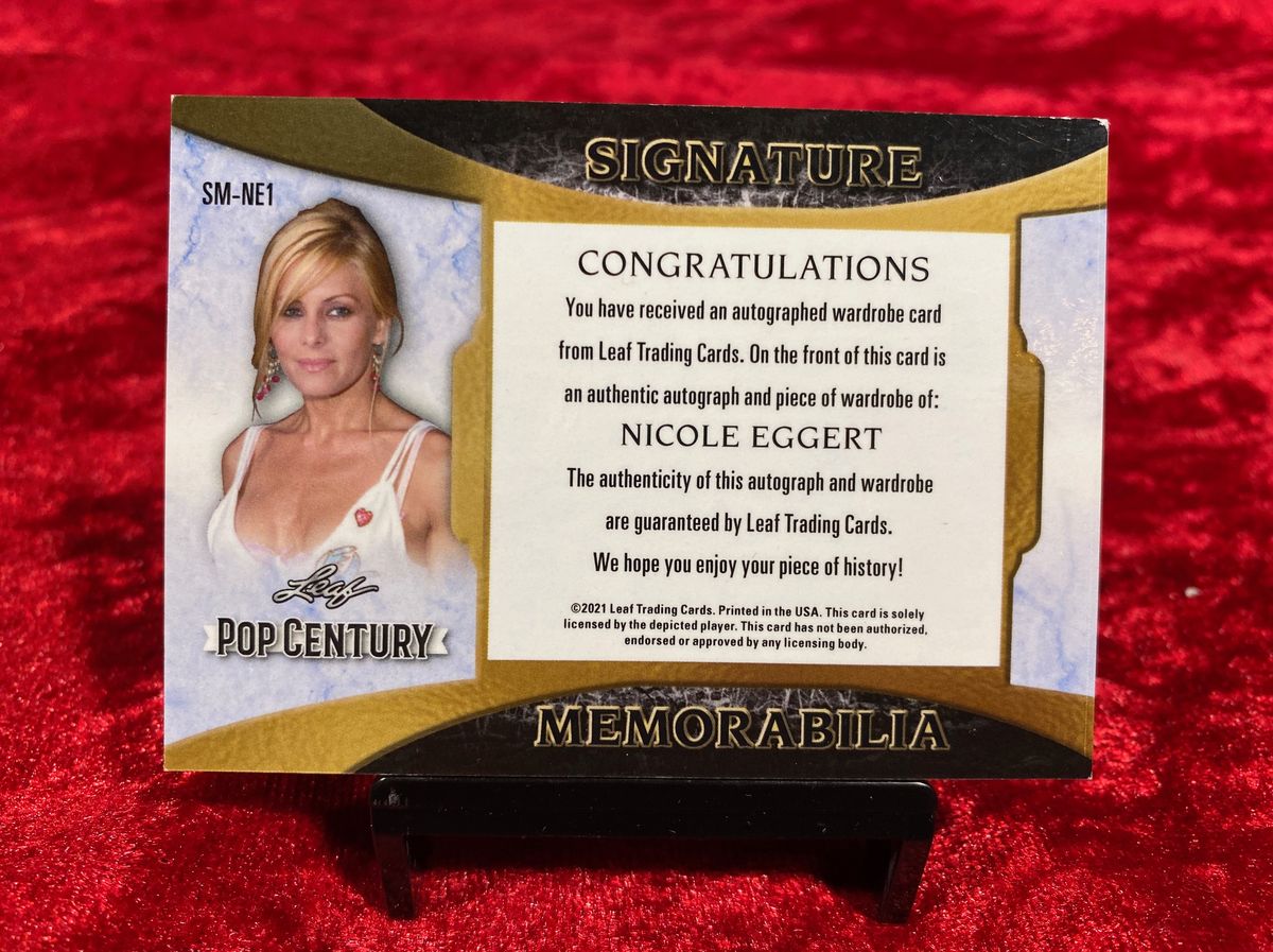 Nicole Eggert 2021 Leaf Pop Century Signatures Memorabilia