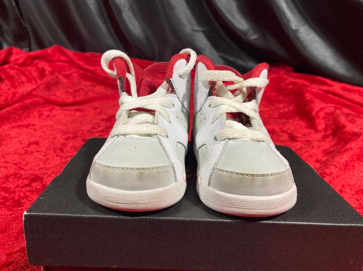 Nike Air Jordan 6 Retro BT Alternate Gym Red White Boys Size 4C *READ*