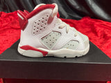 Nike Air Jordan 6 Retro BT Alternate Gym Red White Boys Size 4C *READ*