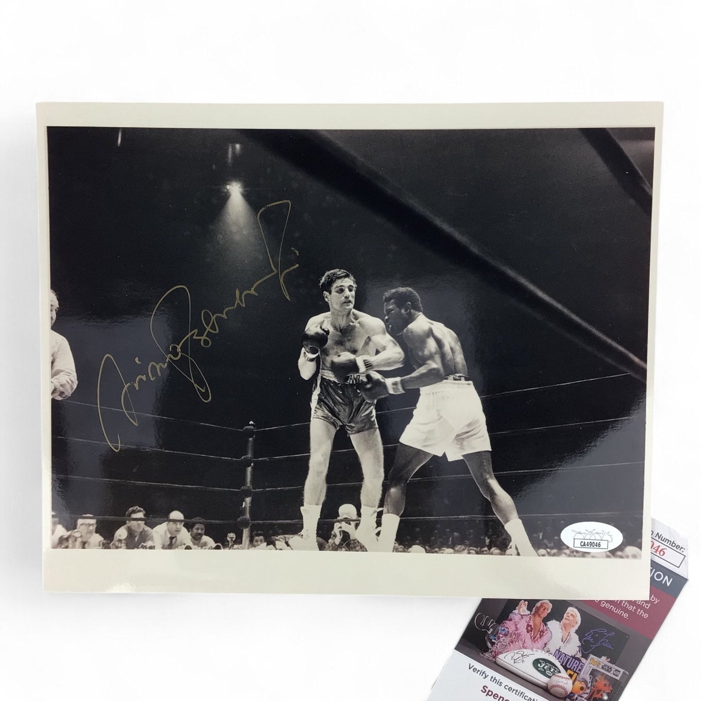 Nino Benvenuti Autographed Black-and-White Photo - Double Certified Collectible