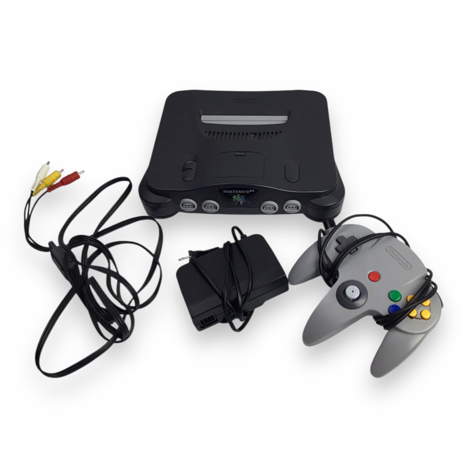Nintendo 64 Bundle including Console, Cables, and Controller