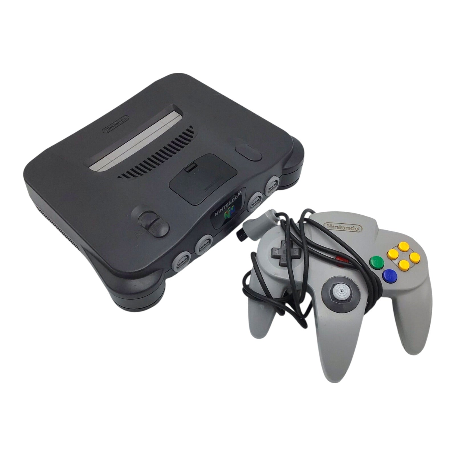 Nintendo 64 (N64) – Grey Controller & Cables Included