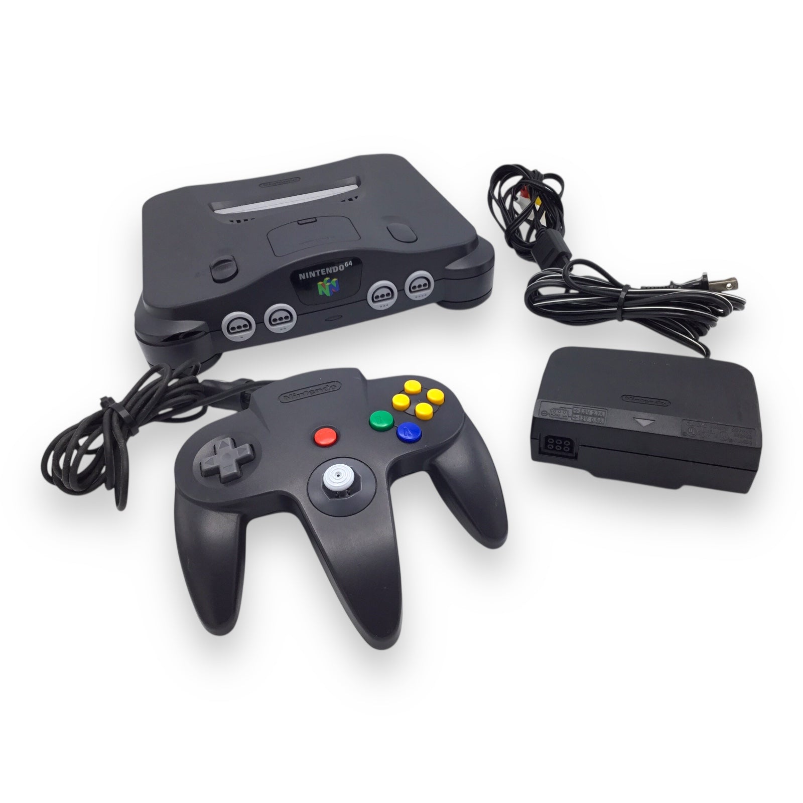 Nintendo 64 NUS-001 Console w/ Controller & Cables – Tested Working