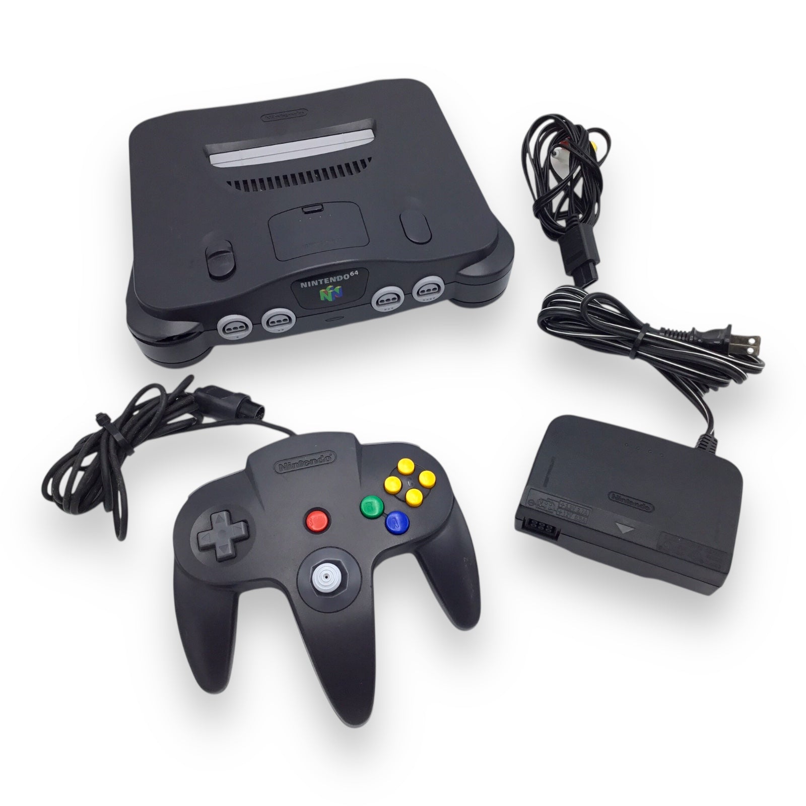 Nintendo 64 NUS-001 Console w/ Controller & Cables – Tested Working