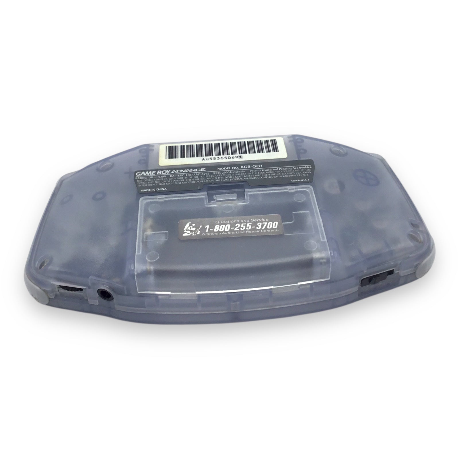 Nintendo Game Boy Advance AGB-001 Clear Handheld Console – Tested Working