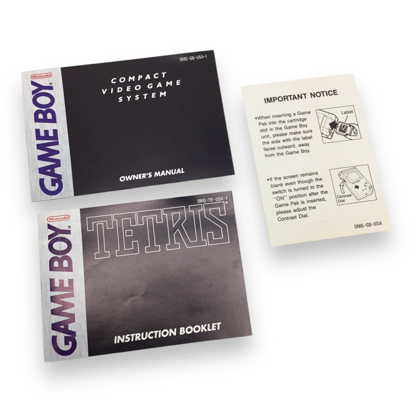 Nintendo Game Boy DMG-01 Original System – Complete in Box with Tetris, Cables & Manuals (Screen Not Working)