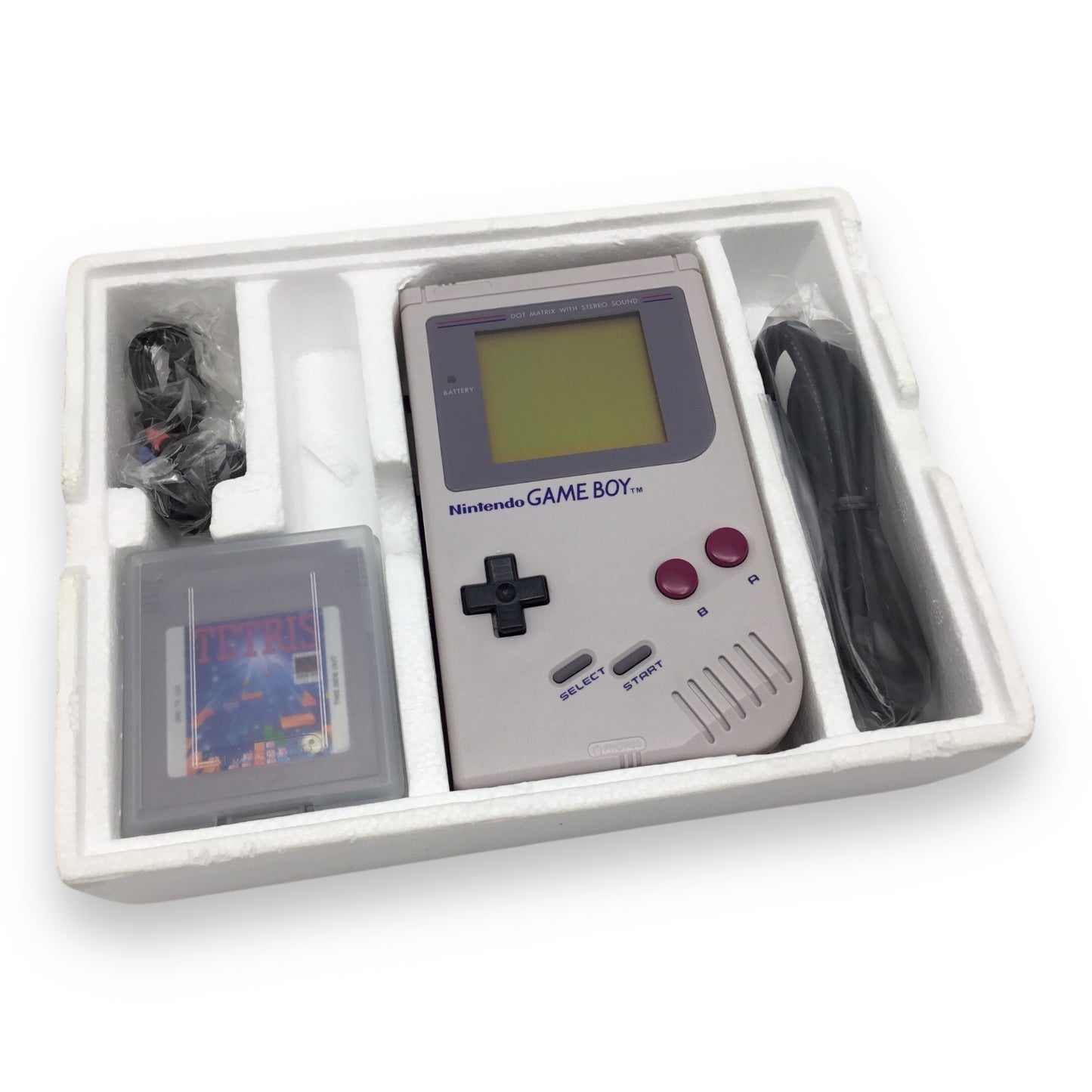Nintendo Game Boy DMG-01 Original System – Complete in Box with Tetris, Cables & Manuals (Screen Not Working)