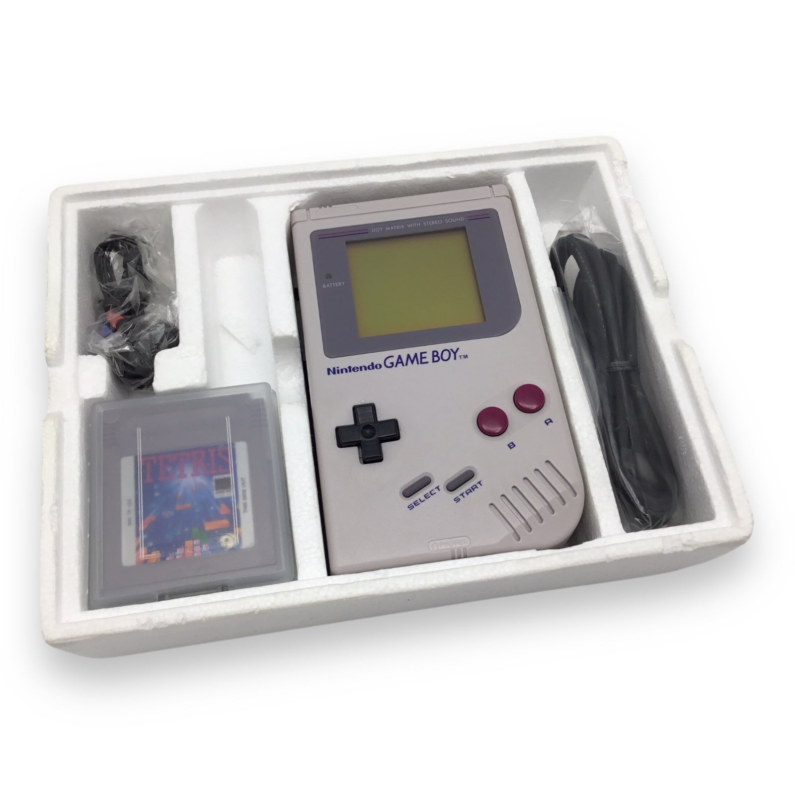 Nintendo Game Boy DMG-01 Original System – Complete in Box with Tetris, Cables & Manuals (Screen Not Working)