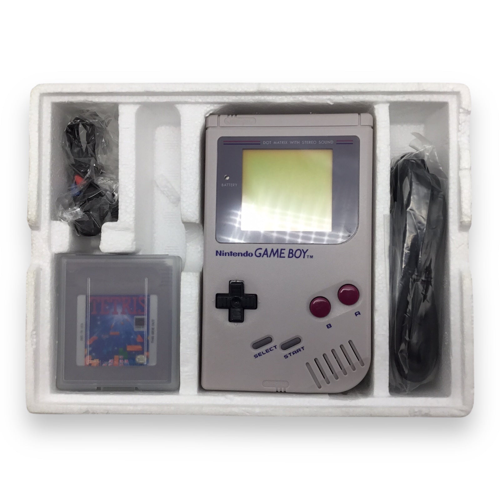 Nintendo Game Boy DMG-01 Original System – Complete in Box with Tetris, Cables & Manuals (Screen Not Working)