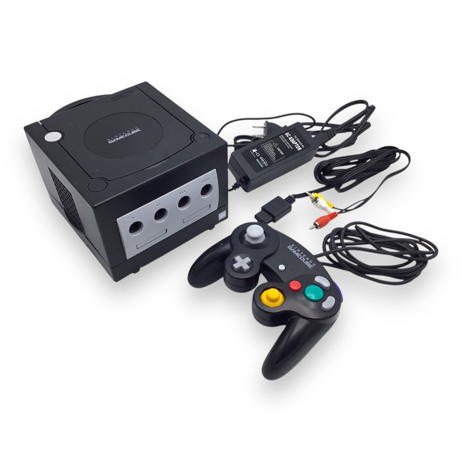 Nintendo GameCube Black Console DOL-001 w/ Controller & Cables – Tested