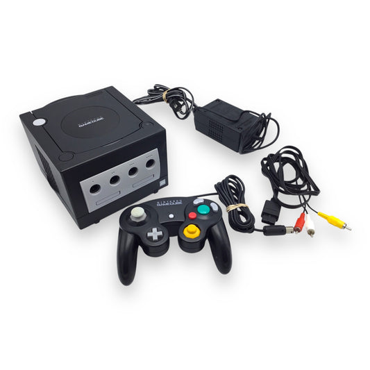 Nintendo GameCube Black Console DOL-001 w/ Controller & Cables – Tested
