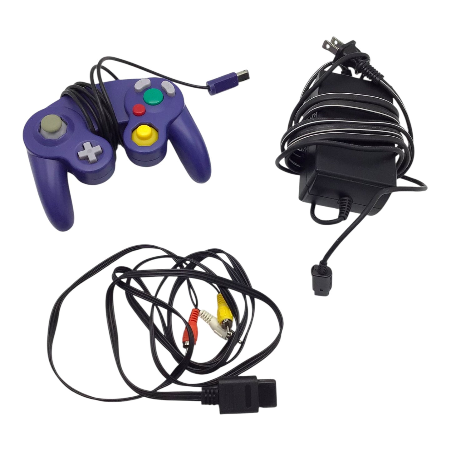 Nintendo GameCube Purple Console DOL-001 w/ Controller & Cables – Tested