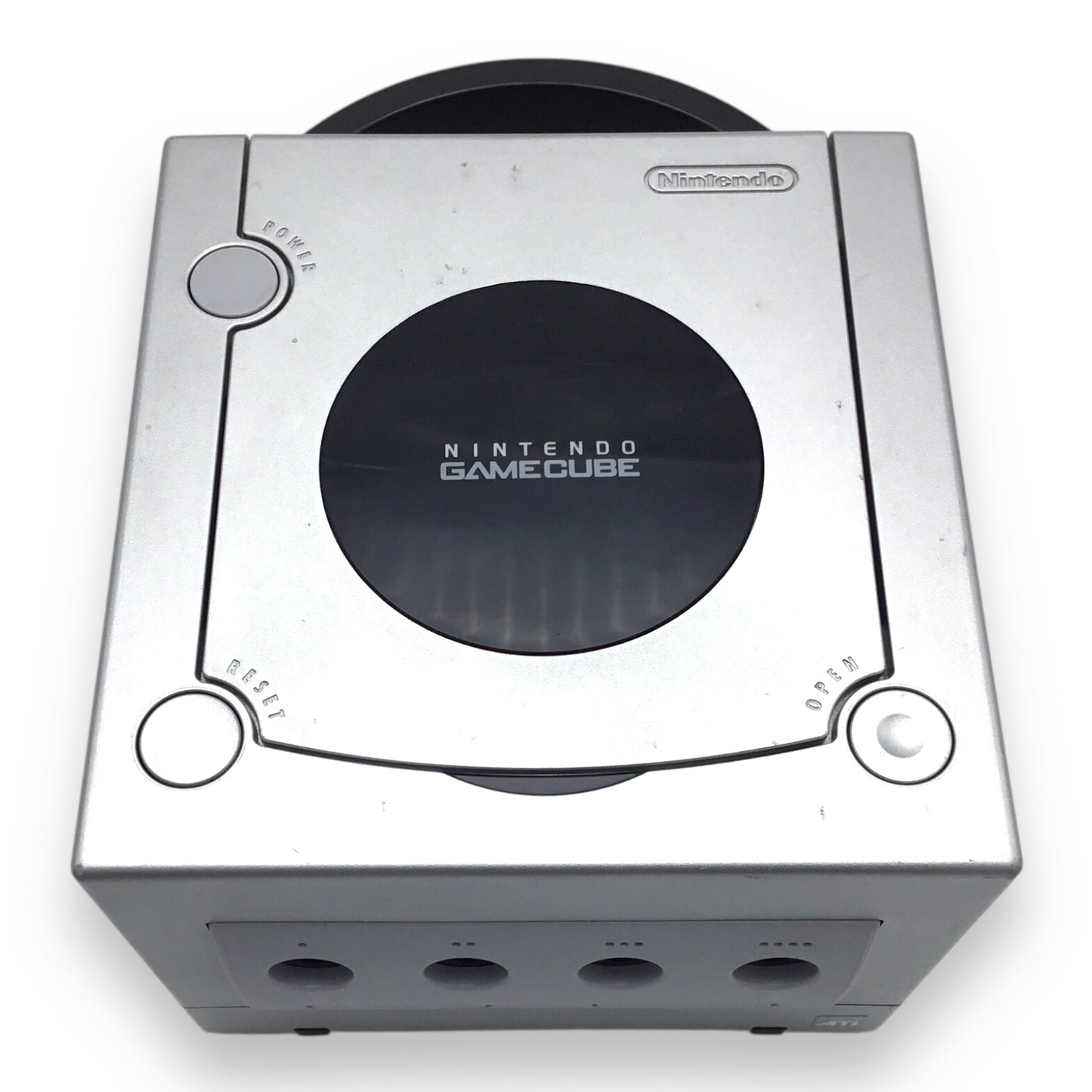Nintendo GameCube Silver Console DOL-001 w/ Black Controller & Cables – Tested