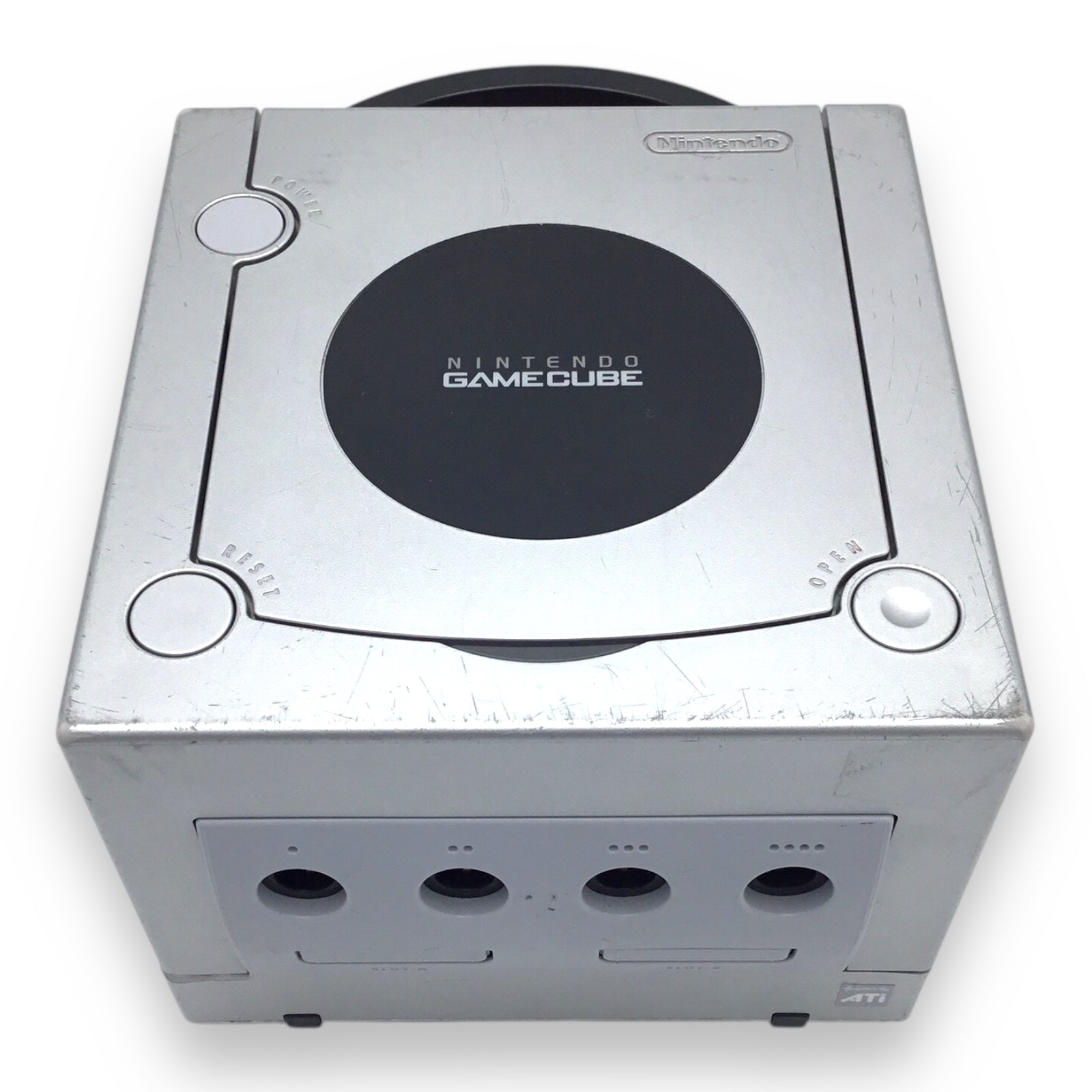 Nintendo GameCube Silver Console DOL-001 w/ Silver Controller & Cables – Tested
