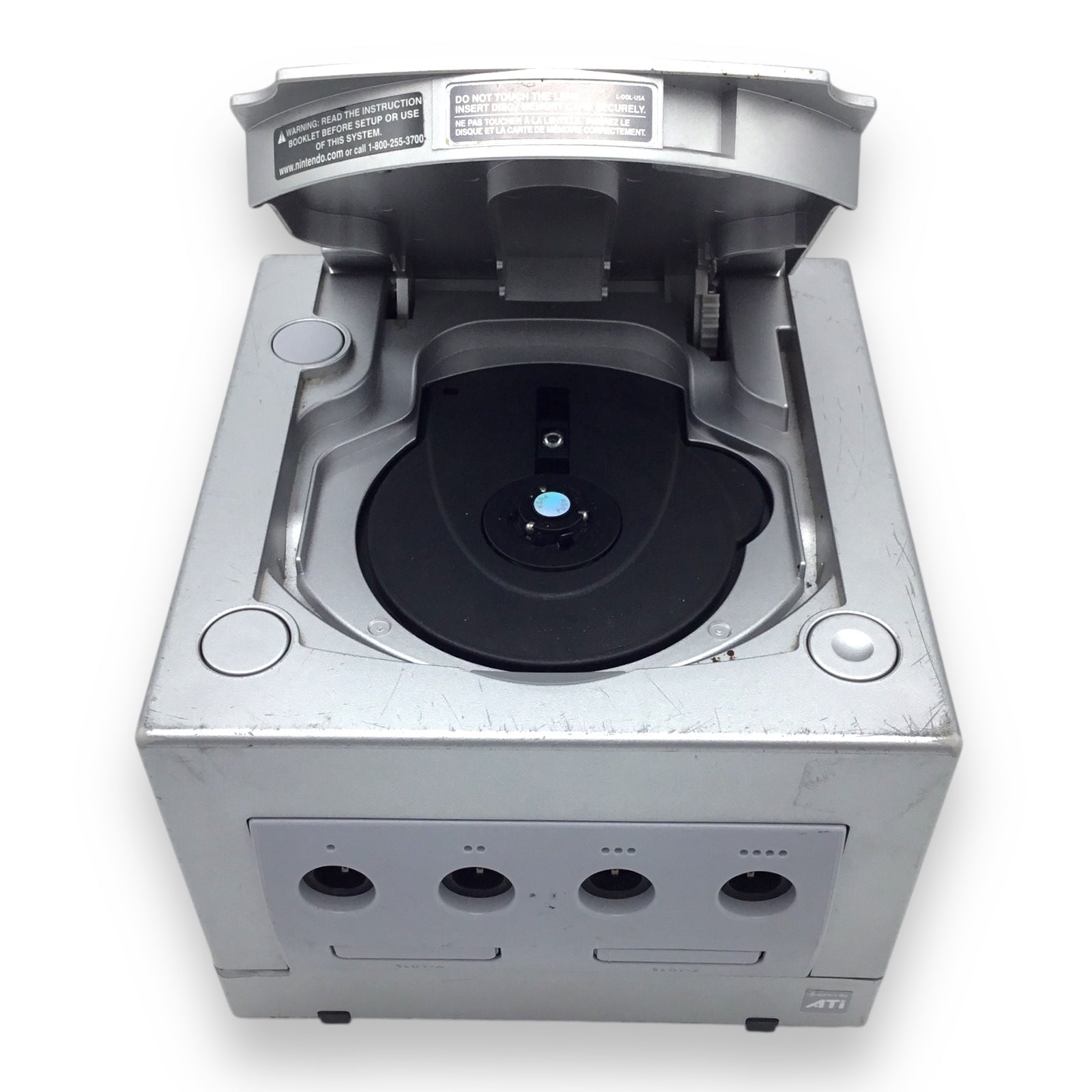 Nintendo GameCube Silver Console DOL-001 w/ Silver Controller & Cables – Tested