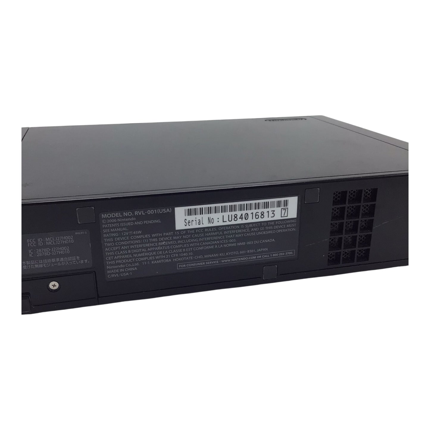 Nintendo Wii Black Console w/ Controller & Cables – Tested Working