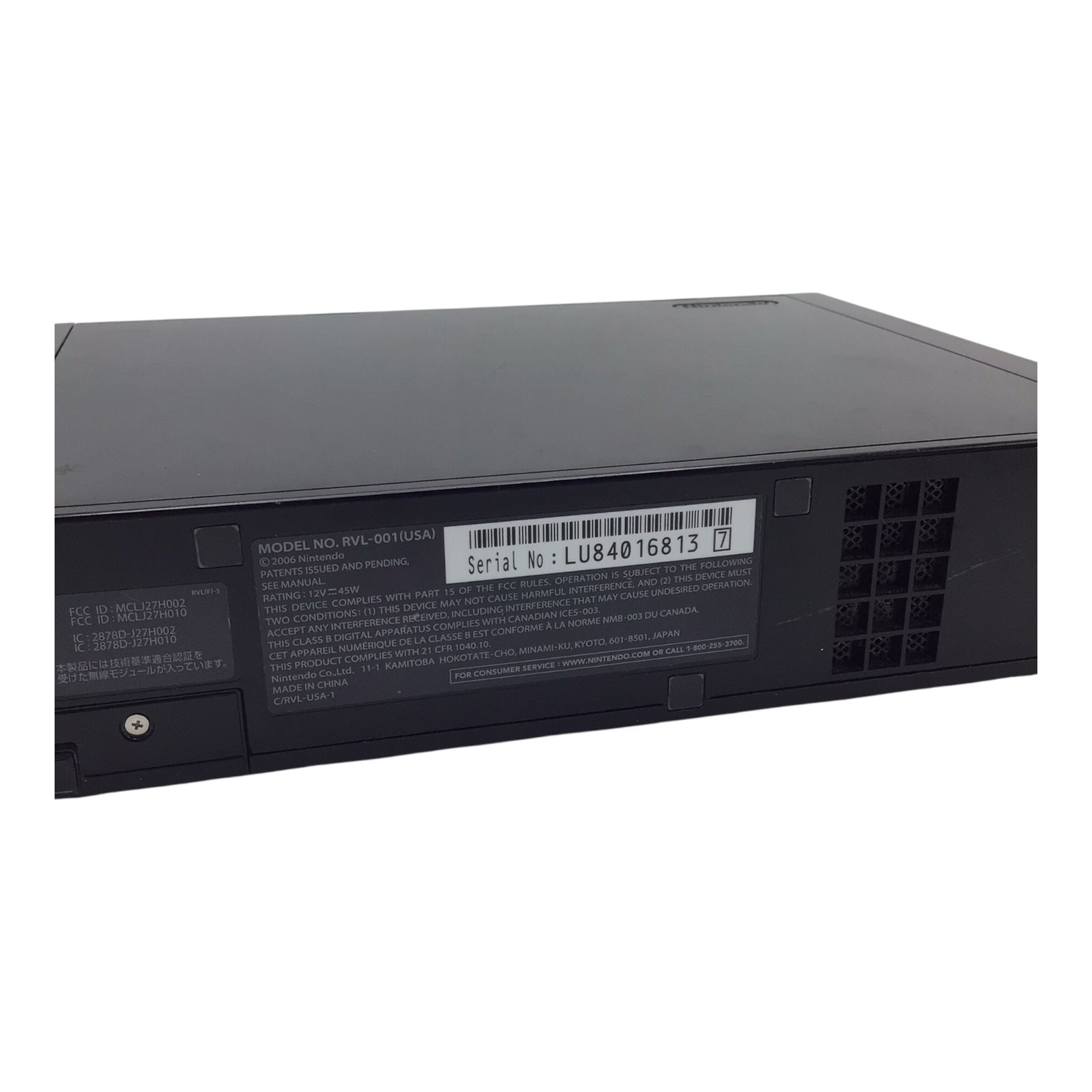 Nintendo Wii Black Console w/ Controller & Cables – Tested Working