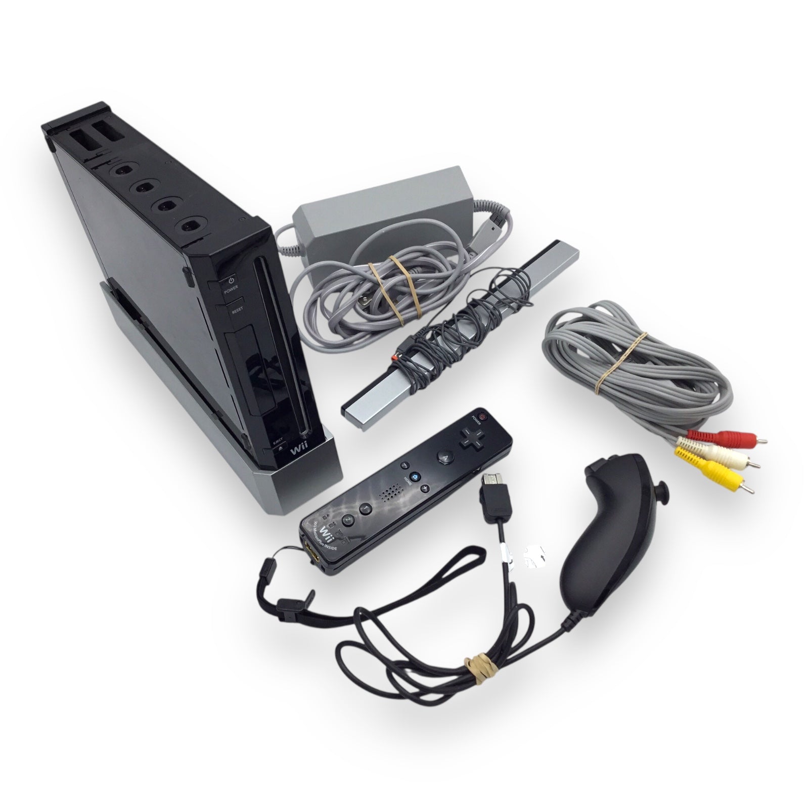 Nintendo Wii Black Console w/ Controller & Cables – Tested Working