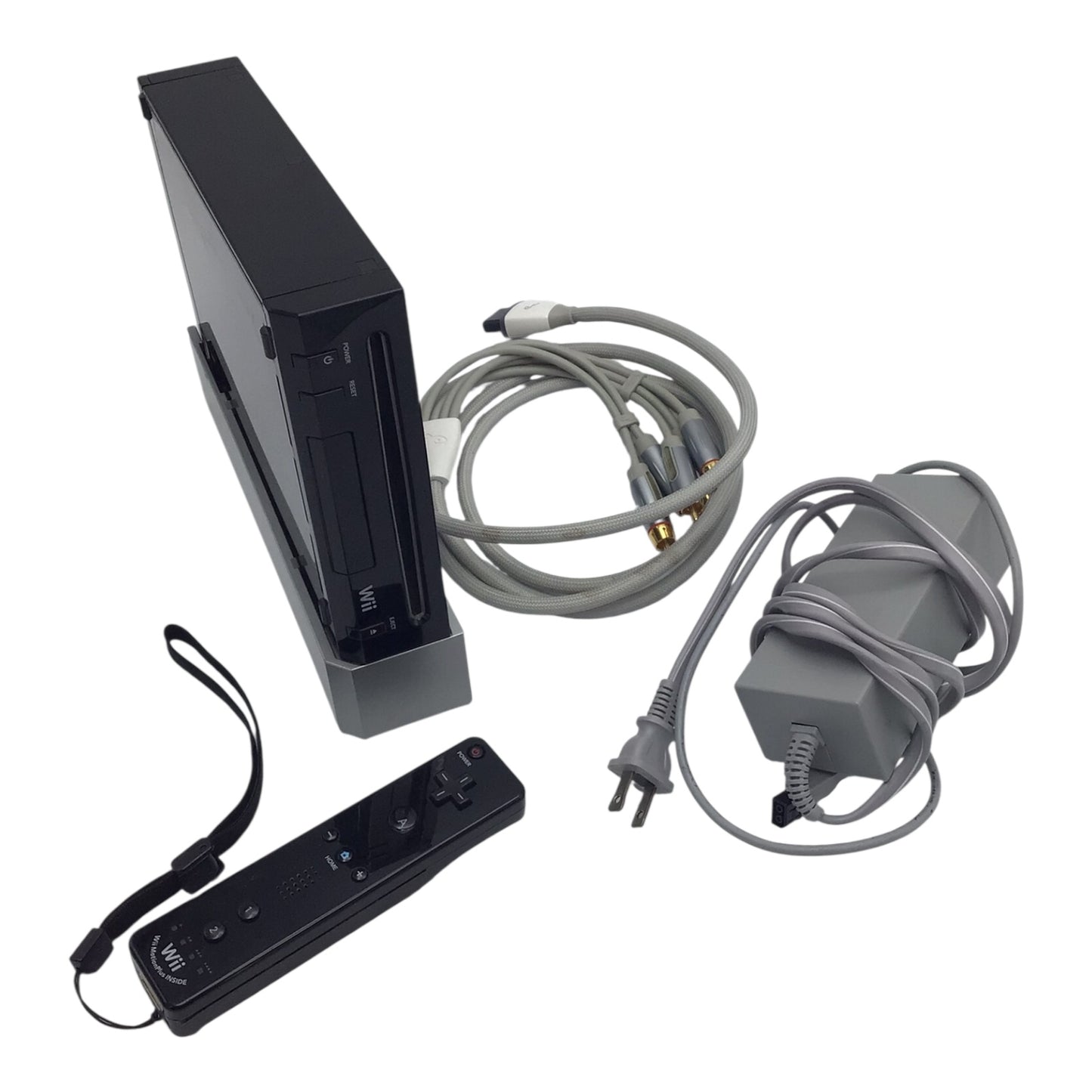 Nintendo Wii Black Console w/ Controller & Cables – Tested Working